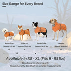Softshell Dog Winter Vest, Fleece Lined Water-Repellent Jacket with Fur-Safe Buckle (No Hook & Loop) for Hiking, Adjustable Reflective Winter Coat for Active Dogs (Aurantium, X-Large)