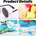 3 Pcs Dog Hawaiian Costume Set Includes Shirt Sunglasses Wreath Dog Outfit Pet Costume for Small Medium Pet Party Summer