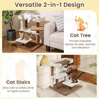 PETSITE 28-inch Small Cat Tree, Multi-Level Modern Cat Tree Tower with Sisal Scratching Posts, Multiple Jumping Platforms, and Soft Spacious Top Perch, Ideal for Elder Cats