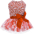 CuteBone Dog Christmas Dress Girl Puppy Birthday Skirt Tutu Cat Wedding Outfit Pet Party Clothes for Small Dogs Costume DD09L