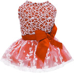 CuteBone Dog Christmas Dress Girl Puppy Birthday Skirt Tutu Cat Wedding Outfit Pet Party Clothes for Small Dogs Costume DD09L