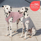 KYEESE 2Pack Dog Shirt, Lightweight Sun Protection Sleeveless Dog T Shirts for Medium Large Dogs Girl, Breathable Pet Reflective Tank Top Summer Dogs Clothes for Outdoor Walking, Pink+Grey, 2XL