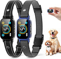 2 Pack Bark Collar, Smart Dog Bark Collar for Large Medium Small Dogs, Rechargeable Ultra-Light Training Collar with Beep Vibration, Anti Barking Device with 5-Level Sensitivity (Blue)