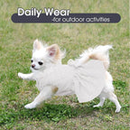 Kuoser Dog Dress, Cute Dog Dresses for Small Dogs Girl Elegant Puppy Tutu with Bow-Knot, Doggie Princess Costume Pet Outfit for Birthday Party Christmas Halloween Wedding, White XS