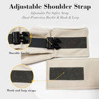 Dog Sling Carrier for Small Dogs up to 15 lbs - Hands Free Puppy Sling (Size M) - Ergonomic Padded Strap & Safety Hook Based on Owner's Bust, Apricot
