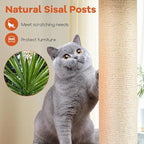 Tangkula Mushroom Cat Tree, 43 Inch Cute Cat Tower with Sisal Scratching Posts, Dual Cozy Condos, Padded Platforms, 2 Pompom Dangling Balls, Multi-Level Modern Cat Tree Tower for Indoor Cats