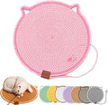 Celery Pets, Dual Scratching Pad for Cats, Celery Pets Cat Scratcher Mat, Natural Cotton Rope Cat Scratching Mat, Scratching Pads for Indoor Cats (Pink,17in)