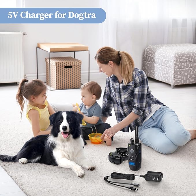 5V Charger for Dogtra Remote Training Collars Power Cord Replacement for Dogtra 200C 202C 280C 282C YS300 YS600 iQ Series Remote Training E-Collar Adapter