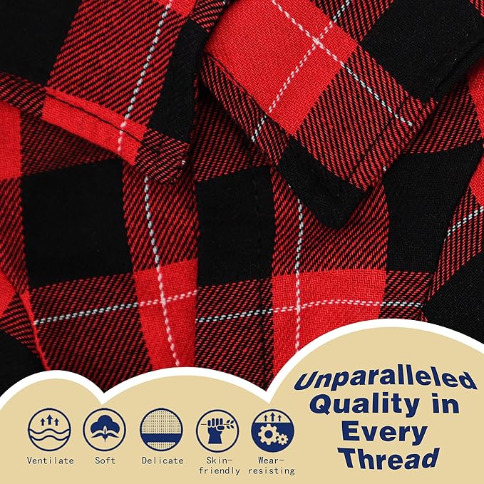 Paiaite Plaid Dog Shirt: Classic Checkered Style in Pure Cotton for Large, Medium, and Small Breeds, Comfort, Breathability, and Elegance. Perfect for Everyday Wear, and Photoshoots Red 4XL
