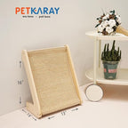 PETKARAY Cat Scratcher, Sisal Scratching Ramp, L Shape Scratch Pad for Indoor Cats, Kitten Wall Furniture Protector Small