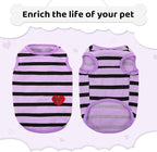 Dog Shirts for Medium Dogs, Striped T-Shirts Pets Vest Pet Apparel Tee Shirts Dog Tank Top Spring Summer Suitable for Chihuahua French Bulldog Bichon Shih Tzu
