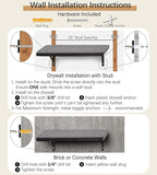 Cat Wall Shelves Set of 2, Black Solid Wood Cat Lounging Shelf with Grey Sisal Cushion, Wall-Mounted Space-Saving Climbing Shelf, Window Perch for Kittens & Cats, Black Furniture for Indoor