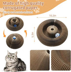 Kitty kurlz cat Toy Magic Organ Cat Scratching Board with Bell Ball,Foldable Accordion Kitty Curls Cat Scratcher,marlenes Kitty kurlz Interactive Toy for Indoor Cats,Pink