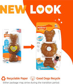 Nylabone Ring Bone Puppy Chew Toy for Puppies, Soothing Teething Toys for Puppies, Puppy Enrichment Toys, Long Lasting Chicken Flavor, For Medium Dogs - Up to 35 lbs, 1 Count