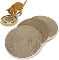 Best Pet Supplies Catify Cat Scratcher, Fun Interactive Scratchers, Posts, Poles, Claw Safe, Furniture Saver Indoor Play Support Natural Cat Behaviors Heavy Duty - 3 Pack Round, 10 x 10