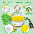 Dog Chew Toys – Squeaky Corn Dog Toys to Keep Them Busy, Soft Durable Teething Toys for Medium and Large Dogs