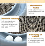 Interactive Cat Ball Track Toy for Indoor Cats, Cat Scratching Board & Exercise Set for Bored Indoor Adult and Kitten Mental & Physical Stimulation, with Spare Ball to Prevent Loss (Grey)