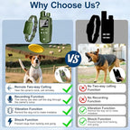 Dog Shock Collar, 4500 FT Dog Training Collar with Remote, Waterproof Bark Collar, Rechargeable E-Collar with Recording & Calling & Vibration & Shock for All Breeds (Green)