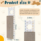 4 Pcs 15 Inch Door Hanging Cat Scratcher Cardboard Cat Scratching Board Reversible Door Hanger Scratcher Kitty Scratching Post Pad Mat for Indoor Doorknob Wall Floor