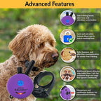 Educator ME-300 E-Collar Humane Dog Training Collar with Remote–100 Safe Tap Stimulation Levels, Night Light, Waterproof & Rechargeable, 1/3 Mile Range, W/Premium Finger Clicker, Sm/Med Dog, Purple