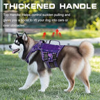 Dog Harness for Large Dogs Heavy Duty, No Pull Tactical Dog Harness with Molle System, Easy On and Off Service Dog Vest, Breathable Padded, Adjustable Reflective Pet Vest for Walking Hiking Training