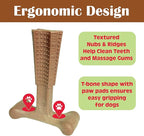 SPOT Bam-Bones Plus T-Bone Dog Chew Toy, Bamboo Fiber & Nylon, Chicken Flavor, Durable Non-Splintering Chew for Moderate to Aggressive Chewers, Dogs 30-60 lbs, 6 Inch