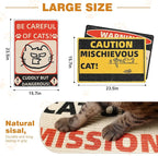 Cat Scratcher Post Mat (Use on Wall, Couch and Carpet), Durable and Shedding-Resistant Cat Scratching Surface - 21.7x13 inch with Hoop and Loop Adhesives, Twist Pins (Black)