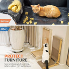 PETKARAY Vertical Sisal Cat Scratcher Board, Right Angle Scratching Post and Scratch Pad for Indoor Cats, Wall Furniture Protector