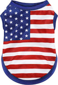 American Flag Inspired Dog Vest: Perfect Dog Shirt, Ideal Tank Top for Everyday Wear, Independence Day Celebrations Crafted Materials for a Cute and Stylish Look Blue L