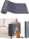 Cat Scratch Mat Furniture Protector, Eco-Friendly DIY Trimmable Self-Adhesive Cat Scratching Pad, Couch Wall Sofa Guard, Reusable Claw Scratching Protector 39.4"x15.8" (Dark Gray)