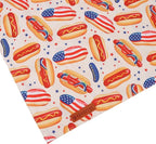 ADOGGYGO American Flag Dog Bandana, Ice Cream Hamburg Flag Pet Scarf, Premium Durable Fabric, Patriotic 4th of July Bandanas for Extra Large Dogs Pets (X-Large)