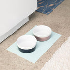 Waggo Dipper Ceramic Dog Bowl for Small and Large Breeds - Heavyweight and Durable Pet Food and Water Dish Crock, Dishwasher Safe, Modern (Mauve, Medium)