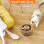 Collapsible Cats Cardboard Scratcher, Interactive Cat Toys for Indoor Cats, Scratch Pad Shape Shifting Ball Track with Bell, Magic Organ Cat Toy for Chase & Scratch Paw Easter Toys for Kitties Cat