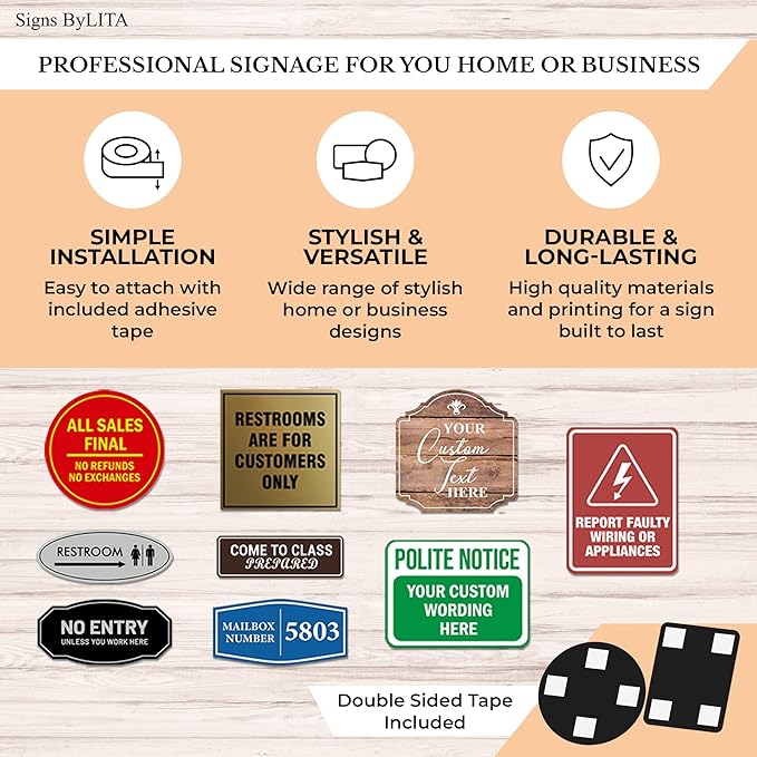 All Quality Oval DO NOT Ring DOORBELL Thank You Sign - Lt Gray Large 5 Pack