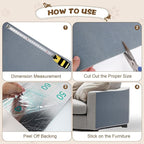 Eunice Cat Scratching Mat, Self-Adhesive Cat Scratch Carpet, Trimmable Replacement Carpet Pad for Tree Wall Cat Scratching Post DIY Couch Protector (Light Gray, 15.8'' x 158'')