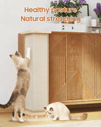 Corner Cat Scratcher with Track Balls, 25'' Cat Scratching Post for 90° Furniture Sofa, Replaceable Sisal Scratch Pad for Wall Furniture Protector