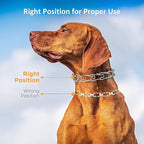 Dog Prong Collar,Dog Pinch Collar with Quick Release Buckle,No Pull Choke Collar Detachable Adjustable,Metal Easy Buckle Release Middle Large Dog Training Collar