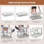 Collapsible Dog Crate for Large Dogs - 36" L Heavy Duty Dog Kennel No Tools Required with 4 Sides Steel Foldable Cage for Dogs Indoor, Portable Carrier with 2 Smooth Wheels, Woodgrain