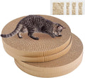 Round Cat Scratcher Replacement Pads -Circle Cat Scratcher Pad Cardboard Cat Scratchers Refill 10 inch Diameter 7/8 inch Thickness Pet Supplies, Relieves Stress, Supports Pet Behaviors, 4 Count