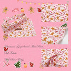 Elegant little tail Christmas Dog Bandana, Holiday Girl Boy Dog Bandanas for Small Medium Large Soft Dogs Washable Square Dog Scarf Adjustable Dog Kerchief