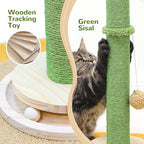 Globlazer Cactus Series Combination 76-inch Tall Cat Tower for Indoor Cats and 30-inch Scratching Post for Cats