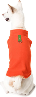 Gooby Fleece Vest Dog Sweater - Pumpkin, X-Large - Warm Pullover Fleece Dog Jacket with O-Ring Leash - Winter Small Dog Sweater Coat - Cold Weather Dog Clothes for Small Dogs Boy or Girl (Pack of 2)
