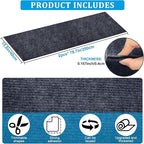 2 Pcs 78.7"x15.8" Cat Scratch Mat, Trimmable Self-Adhesive Carpet, DIY Climb Cat Scratcher for Furniture, Couch or Wall, Covering Cat Tree and Scratch Post Replacement Pad
