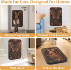 2 Pack Art Cat Scratcher, Wall-Mountable Cat Scratch Pad, Cat Wall Scratcher 16.7x11x1 Inch Cat Scratching Board for Indoor Cats Toy(Butterfly & Rabbit)