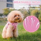PUPTECK Dog Harness for Puppy and Small Sized Dogs, Step-in No Pull Soft Mesh Vest Harness for Cats Small Pets Walking, Pink, New XS