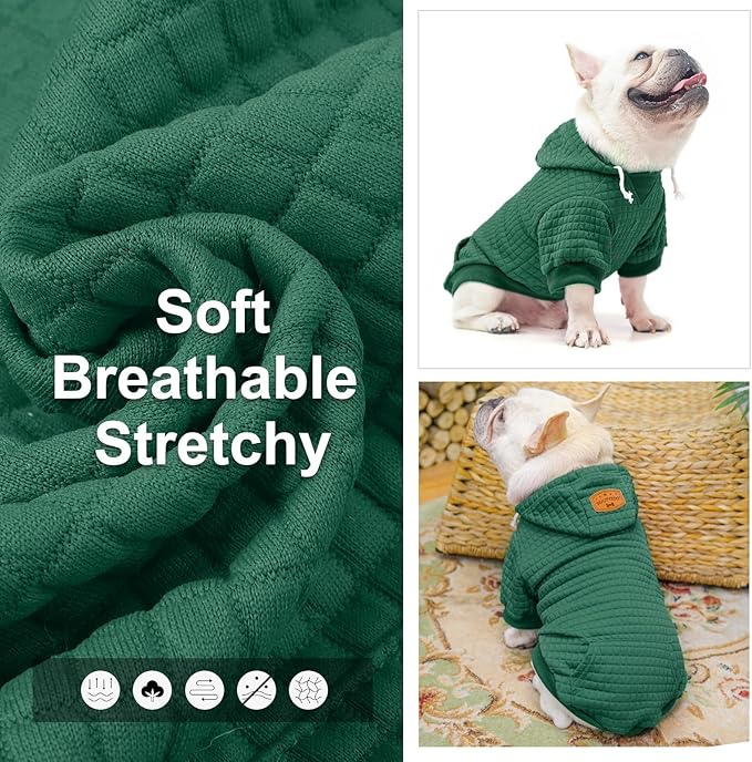 BEAUTYZOO Dog Sweaters for Extra Large Dogs Girl Boy, XXXL Dog Hoodie with Pocket & Leash Hole, Soft Warm Waffle-Like Laminated Cotton Pet Clothes for Cold Weather, Doberman Great Dane Sweatshirt, 3XL