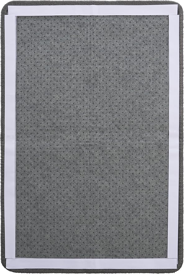 SAFAVIEH Cat Scratch Mat Pad Collection, 12" x 16", Gray, Boucle Weave, Velcro & Slip Resistant Backing