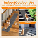 Dog Ramp for Stairs for Small & Senior Dogs and Cats, Non-Slip Foam Indoor Pet Ramp with Self-Sticky Pads, Dog Ramp for Stairs Inside House(Dark Gray, 6 Pack)