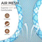PUPTECK Dog Harness and Leash Set for Small Medium Dogs No Pull Step-in Soft Mesh Puppy Cat Vest Harnesses Reflective at Night, Sky Blue, L