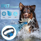 Dog Bark Collar for Large Medium Small Dogs, Rechargeable Smart Bark Collar, Anti Barking, Humane Dog Training Device with 5 Adjustable Sensitivity Beep Vibration (Blue)
